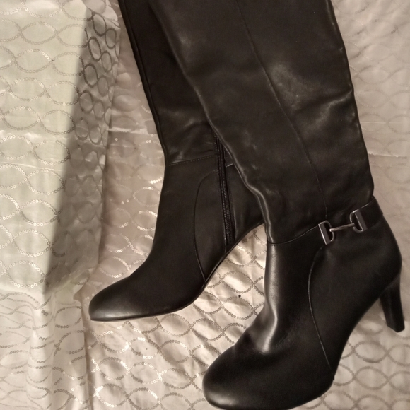 NWT Alfani Genuine Leather black boots - Picture 2 of 6
